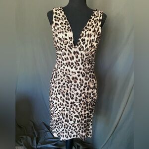 Leopard rouched tank dress
